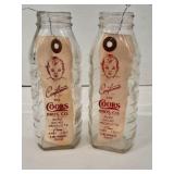 Antique Coors Bros. Co. Glass Baby Bottles