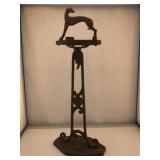 Art Deco Cast Iron Whippet Pedestal Ashtray
