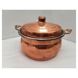 Turkish Hammered Copper Pot with Lid