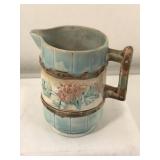 Antique Majolica Ceramic Cream Pitcher