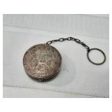 Antique Silver Plate Mirror Compact