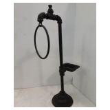 Industrial Cast Iron Towel & Soap Holder