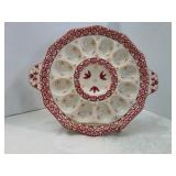 Temp-Tations Old World Cranberry Egg Plate