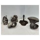Assortment of Antique Tin Molds & Egg Pocher