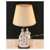 Meissen Style Porcelain "Courting Couple" Lamp