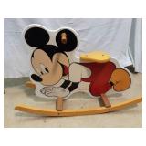 Vintage Wooden Mickey Mouse Rocking Toy