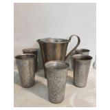 Gailstyn Hammered Aluminum Pitcher Set