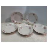 Magnolia Flower Gold Rimmed Bowls