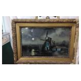 Vintage Reverse painting on Glass