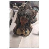 3 Ceramic Indian Figures