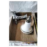 Vintage Porcelain Shower head and antique faucets