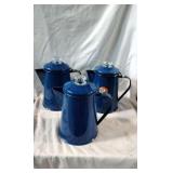 GSI Pioneer Enamelware 6 Cup Percolators