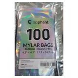 Labphant 100 Mylar Bags Rainbow-Holigraphic 10Pk