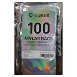 Labphant 100 Mylar Bags Rainbow-Holigraphic 10Pk