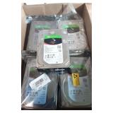 Five Seagate Ironwolf NAS 8TB Hard Drives