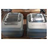 Two Zebra GK420t Thermal Barcode Printers