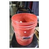 5 gallon bucket with plumbing PVC pipes and more