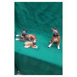 Lot of 3 Ceramic Boxer Dogs