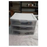 Sterilite 3 Drawer Storage  with Costume Jewelry