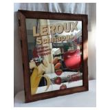 Leroux Schnapps Mirrored Advertising Sign
