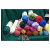 21 Skeins of Knitting Yarn.