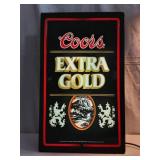 Coors Extra Gold Light up Box Beer Sign