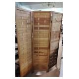 Wooden room divider 3 panel