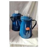 Pair of Pioneer 9 cup Percolators in Blue
