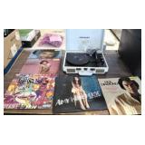 Crosley Record Player and (5) Albums