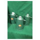 Lot of 3 Pioneer 6 cup Percolators