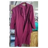 Alorna Full Length Wool Coat in Pink