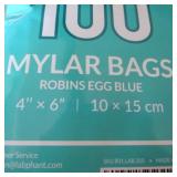 Robin color Mylar bags 50 bags / 100 per bag