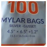 NEW Silver Mylar bags 50 bags / 100 pc. per bag