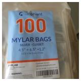NEW Silver Mylar bags 250 bags / 100 pc. per bag