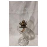 Antique 9 Panel Oil Lamp