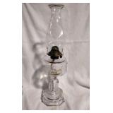 Pedestal "Corner Window" Oil Lamp