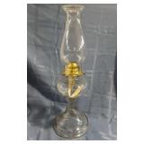 Glass Pedestal Mantle Oil Lamp