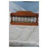 Vintage Crystal Foods 8 Bottle Spice Rack