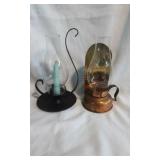 Pair of Hurricane Lamp Candle Holders