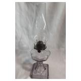 Amethyst Glass with Greek Key Lamp