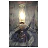 Electrified Clear Glass Oil Lamp