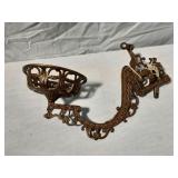Gold Painted Cast Iron Antique Wall Mount