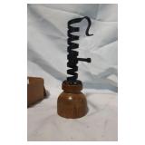 Ironwood spiral Candlestick Holder