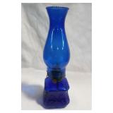 Victorian Cobolt Blue Oil Lamp