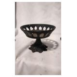Ornate Cast Iron Pedestal Bowl