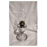 Ribbed Glass Oil Lamp
