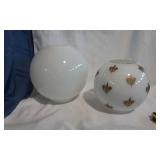 Pair Antique Oil Lamp Globes