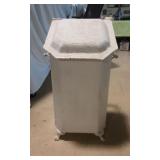 Antique Metal Coal Scuttle Bin