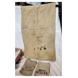 Antique Grain Bags (3)