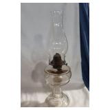 Vintage Pedestal Oil Lamp